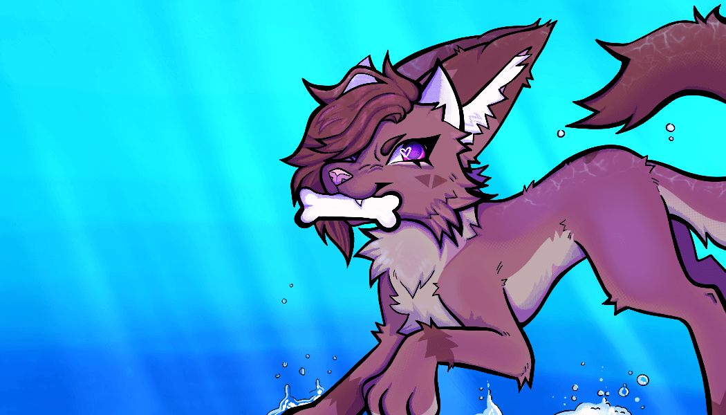 Soggy demon dog!- Art for business cards (2025)